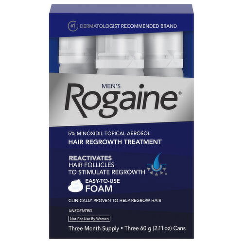 Rogaine Hair Regrowth Treatment, Unscented, Men's