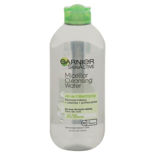 SkinActive Micellar Cleansing Water, All-in-1 Mattifying