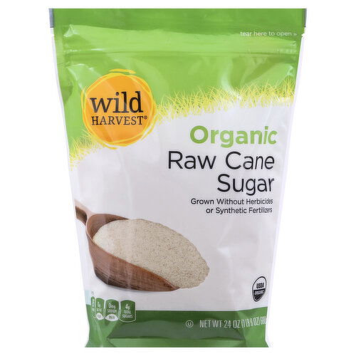 Wild Harvest Cane Sugar, Raw, Organic