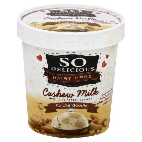 So Delicious Dairy Free Non-Dairy Frozen Dessert, Cashew Milk, Snickerdoodle