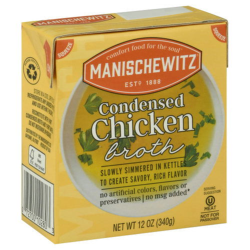 Manischewitz Broth, Chicken, Condensed