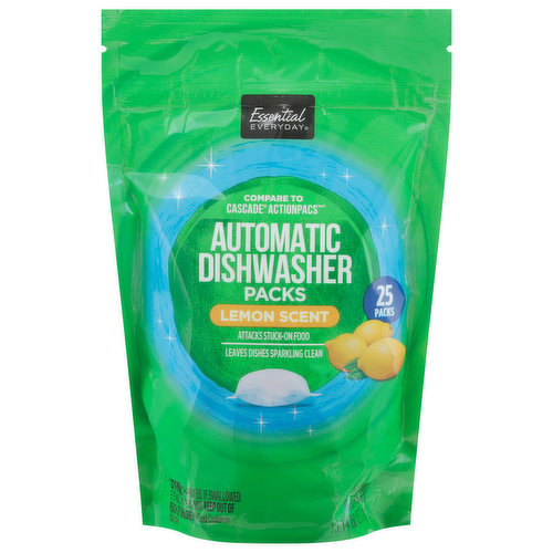 Essential Everyday Automatic Dishwasher Packs, Lemon