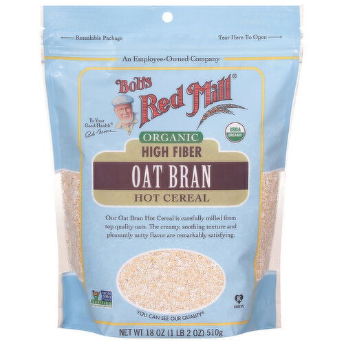 Bob's Red Mill Hot Cereal, Oat Bran, Organic