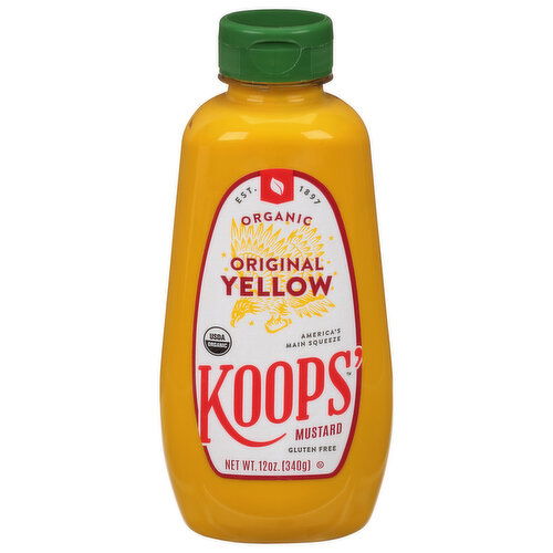 Koops' Mustard, Original Yellow, Organic