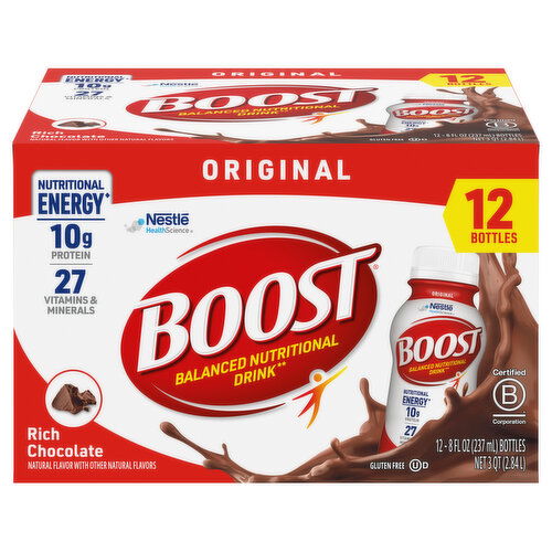 Boost Balanced Nutritional Drink, Rich Chocolate, Original