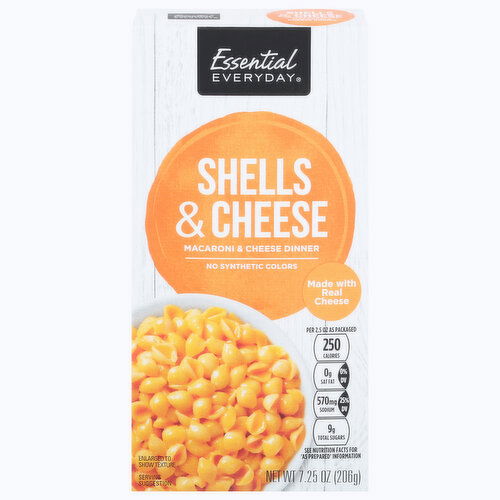 Essential Everyday Macaroni & Cheese Dinner, Shells & Cheese