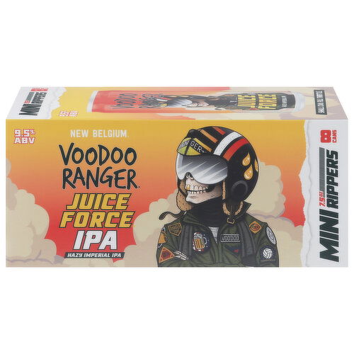 Voodoo Ranger Beer, Hazy Imperial IPA, Juice Force, Mini Rippers