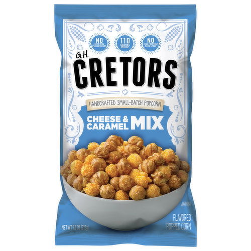 G.H. Cretors Popped Corn, Cheese & Caramel Mix