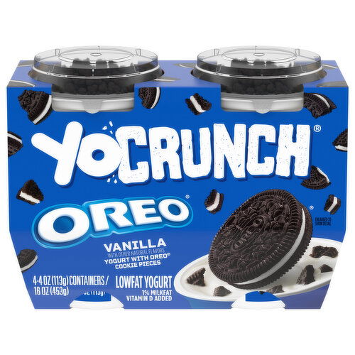 YoCrunch Oreo Yogurt, Lowfat, Vanilla