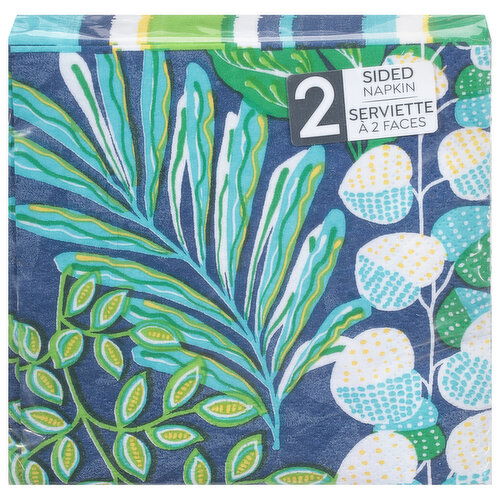 Sensation Napkins, 2 Sided, Peaceful Palms, 2 Ply