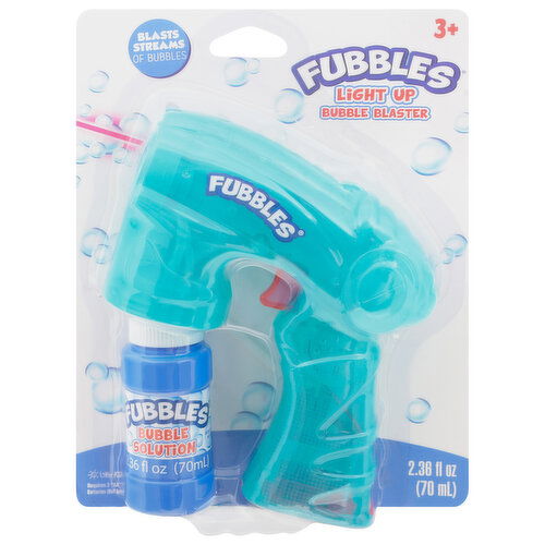 Fubbles Bubble Blaster, Bubble Solution, Light Up