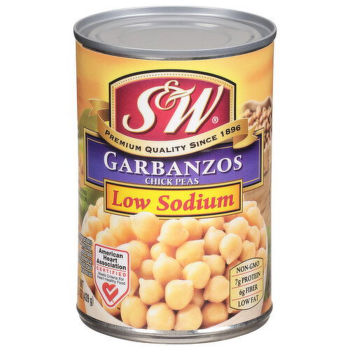 S&W Garbanzos, Low Sodium, Chick Peas