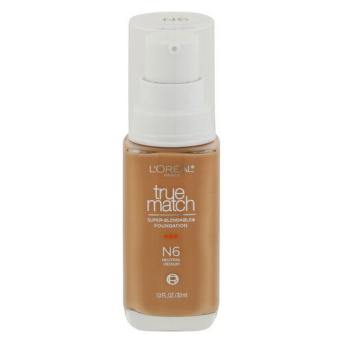 L'Oreal True Match Foundation, Super-Blendable, Neutral Medium N6