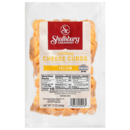 Shullsburg Creamery Cheese Curd, Yellow, Cheddar