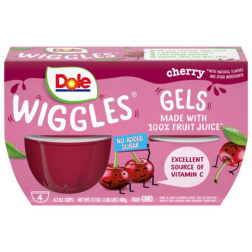 Dole Wiggles Fruit Juice Gels, Cherry