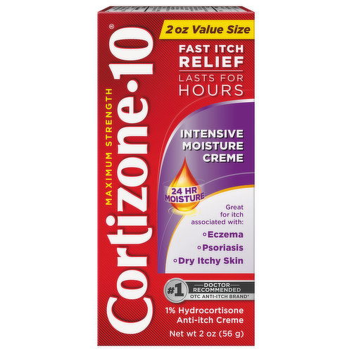 Cortizone-10 Anti-Itch Creme, Intensive Moisture Creme, Maximum Strength, Value Size