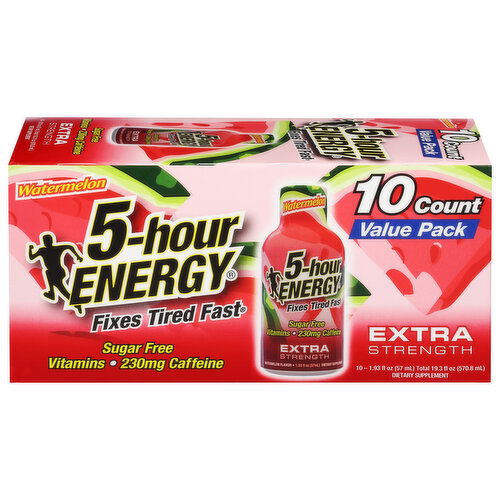 5-Hour Energy Energy Shot, Extra Strength, Watermelon, Value Pack