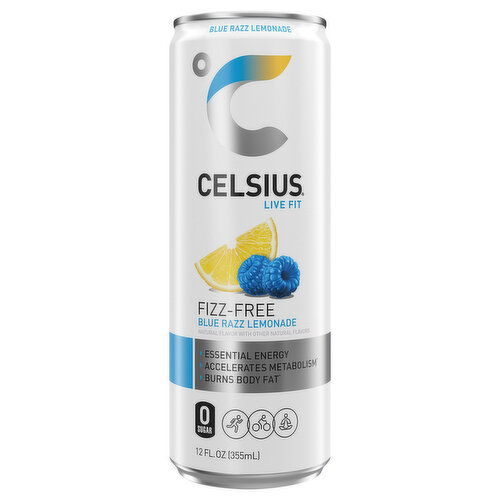 Celsius Live Fit Fizz Free Blue Razz Lemonade Energy Drink