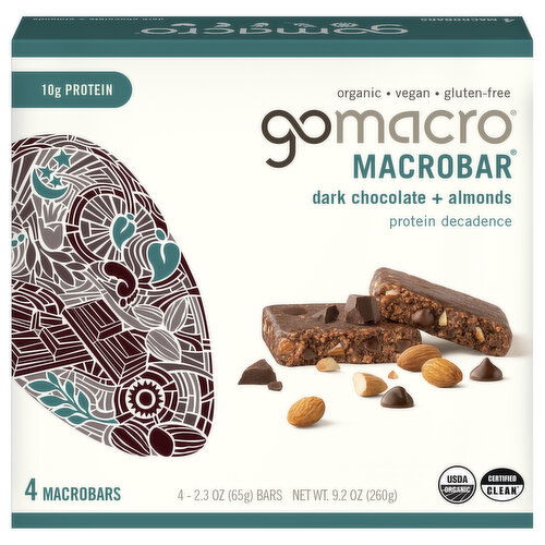 GoMacro Dark Chocolate + Almonds MacroBars