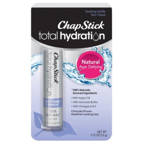 ChapStick Total Hydration Lip Care, Soothing Vanilla, Non-Tinted