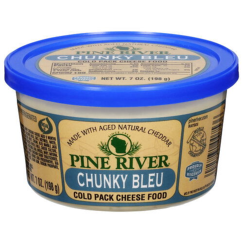 Pine River Cheese Food, Chunky Bleu, Cold Pack