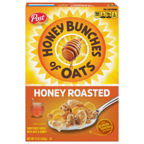 Honey Bunches Of Oats Cereal, Honey Roasted