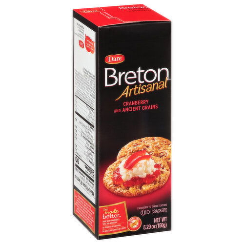 Dare Breton Crackers, Cranberry and Ancient Grains