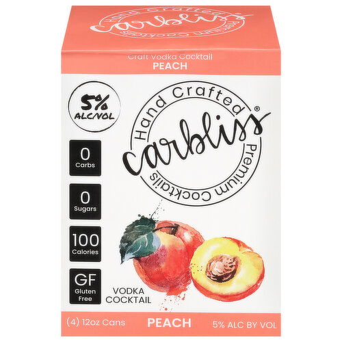 Carbliss Peach Vodka Cocktail