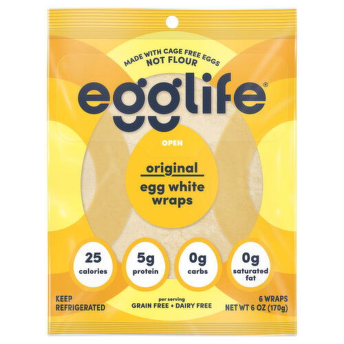 Egglife Egg White Wraps, Original