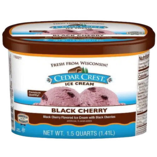 Cedar Crest Black Cherry Ice Cream