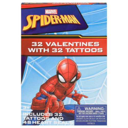 IG Design Group Valentines with Tattoos, Spider-Man