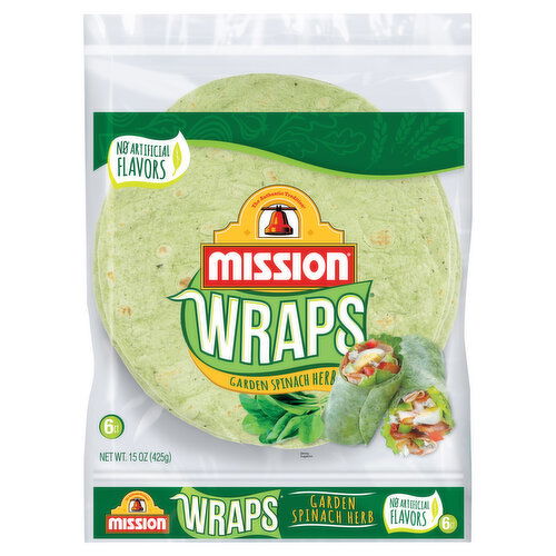 Mission Wraps, Garden Spinach Herb