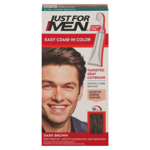 Just For Men Easy Comb-In Color, Dark Brown A-45