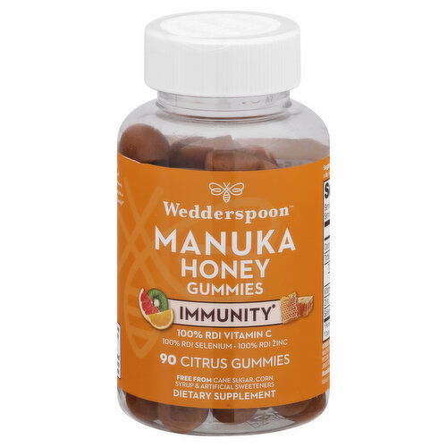 Wedderspoon Manuka Honey, Citrus, Gummies