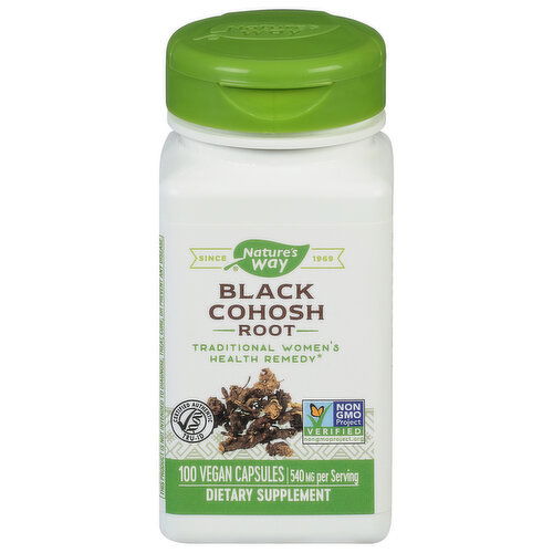 Nature's Way Black Cohosh Root, 540 mg, Vegan Capsules