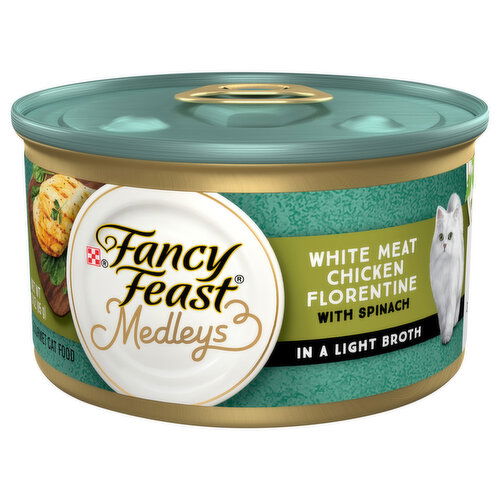 Fancy Feast Medleys Cat Food, Gourmet, White Meat Chicken Florentine