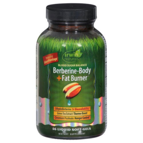 Irwin Naturals Berberine-Body + Fat Burner, Liquid Soft-gels