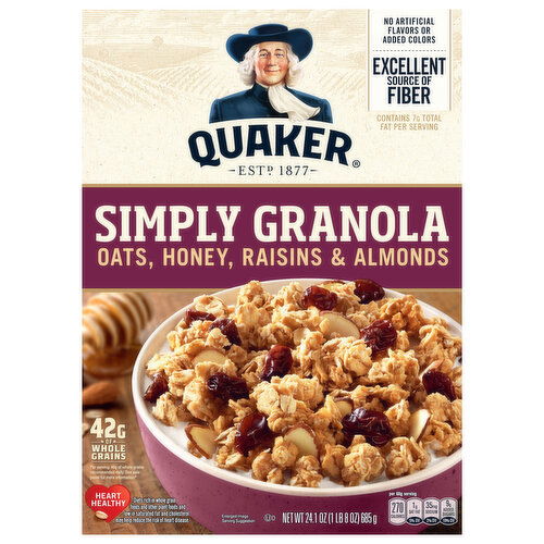 Quaker Simply Oats, Honey, Raisins & Almonds Granola