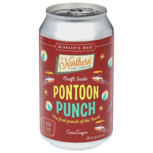 Northern Soda Company Soda, Craft, Cane Sugar, Pontoon Punch