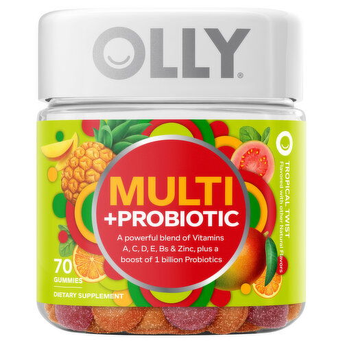 Olly Multi + Probiotic, Tropical Twist, Gummies