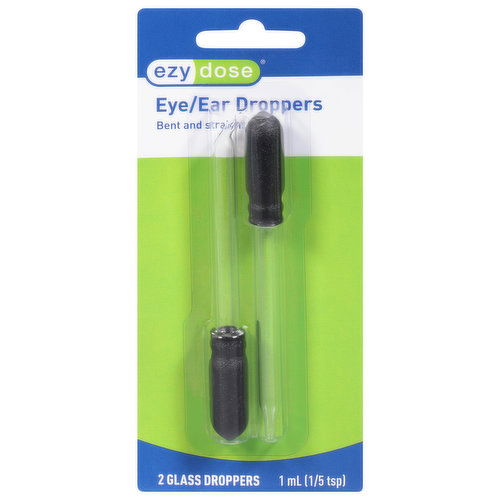 Ezy Dose Eye/Ear Droppers, Glass, 1 ml