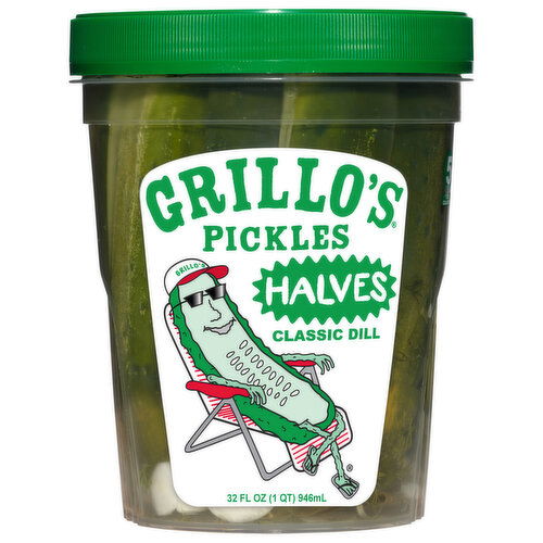 Grillo's Pickles Pickles, Classic Dill, Halves