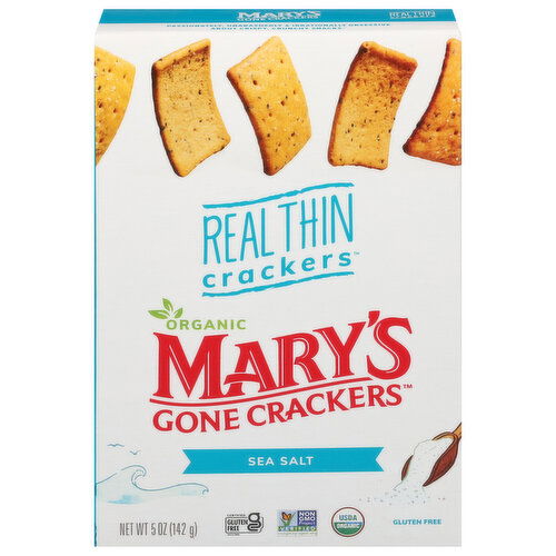 Mary's Gone Crackers Crackers, Real Thin, Sea Salt