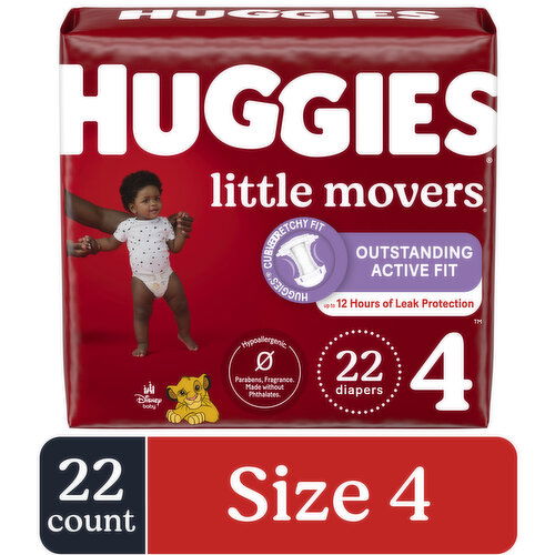 Huggies Little Movers 4 (22-37 lb) Disney Baby Diapers