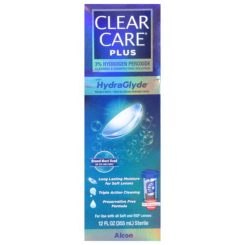 Clear Care Plus Cleaning & Disinfecting Solution, 3% Hydrogen Peroxide