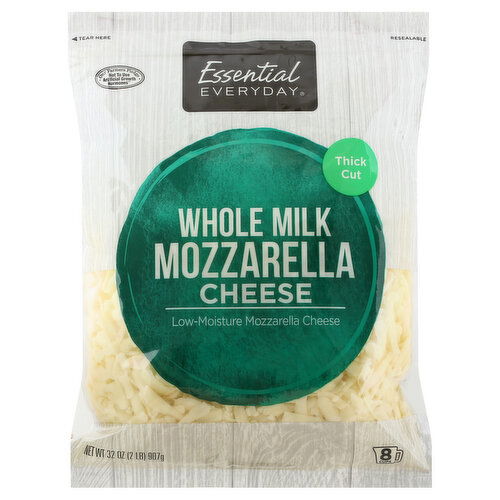 Essential Everyday Cheese, Whole Milk, Mozzarella, Thick Cut