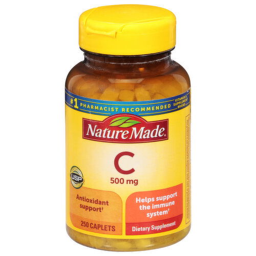 Nature Made Vitamin C, 500 mg, Caplets