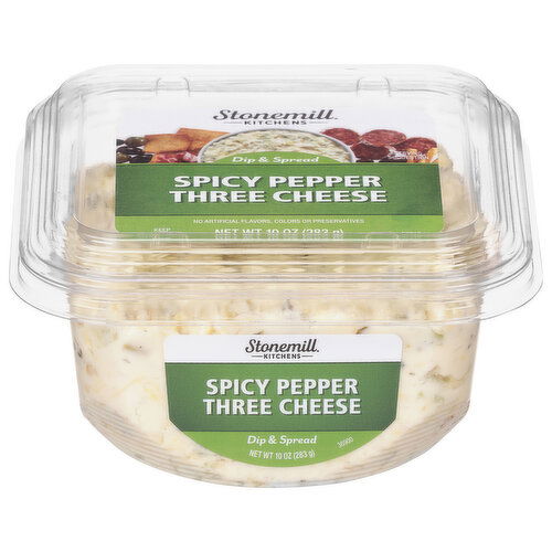 Stonemill Kitchens Dip & Spread, Spicy Pepper Three Cheese