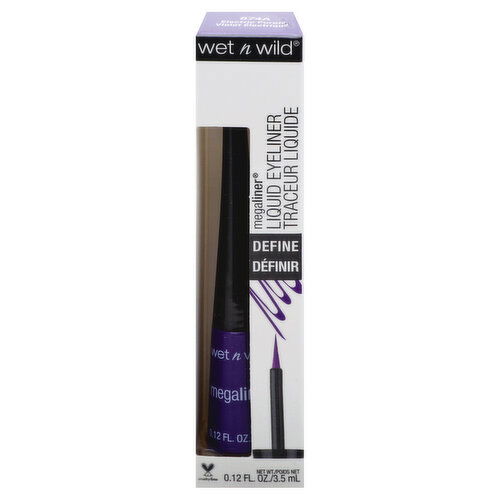 Wet n Wild Megaliner Eyeliner, Electric Purple, Define, Liquid