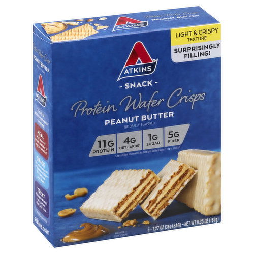 Atkins Snack Protein Wafer Crisps, Peanut Butter